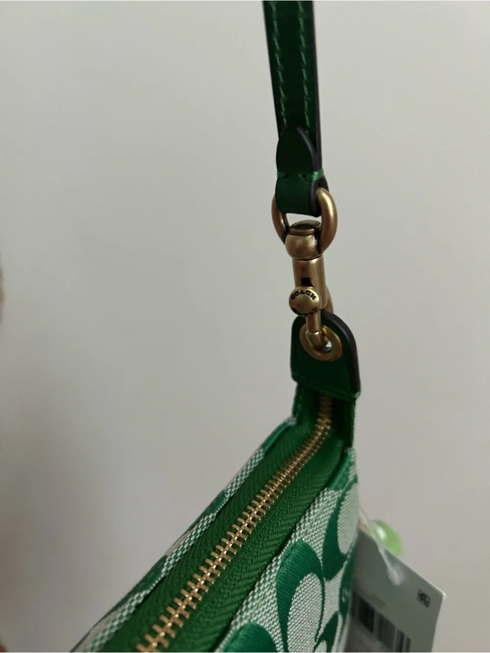 Coach Brain Dead green plaza in signature jacquard
